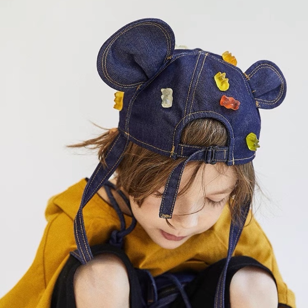 Private label kids denim Mickey Mouse Hat